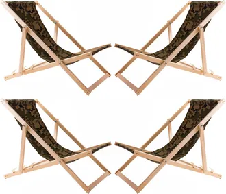OEM 4 Sdraio In Legno E Tessuto Mimetico