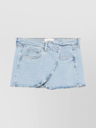 Coperni denim asymmetric mini skirt
