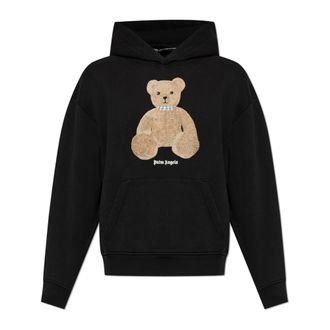 Palm Angels Hoodies, male, Black, Size: M Hooded Sweatshirt