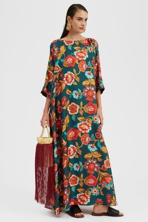 La DoubleJ Muumuu Dress Round Neck Hottie Emerald at Nordstrom, Size Xx-Small
