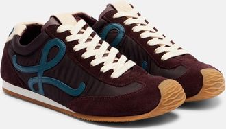 Loewe Flow Runner 2.0 suede-trimmed sneakers