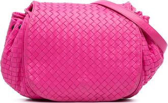 Bottega Veneta Pre-owned Womens Woven Leather Crossbody Bag - Poppy - One Size