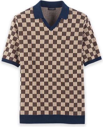 Paul Fredrick Cotton V-neck Polo