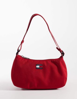 Tommy Jeans Essential Daily - Borsa da spalla rossa-Rosso