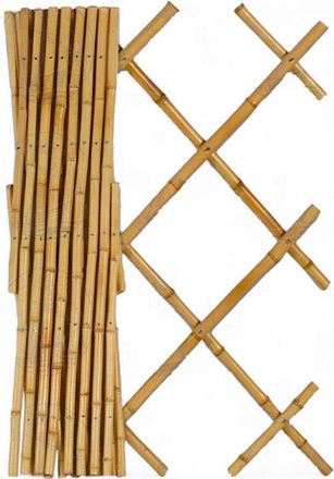 No Brand Traliccio in canne di bamboo estensibile per terrazze e balconi - 200xH200 cm