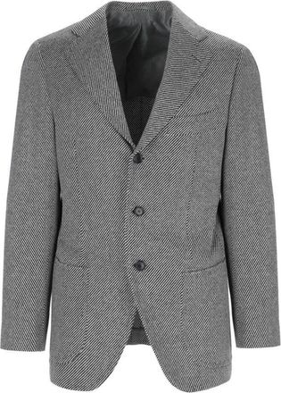 Cesare Attolini Single-Breasted Blazer In Gray Cashmere