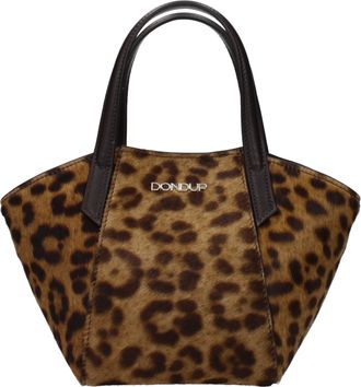 Dondup Brown Horsehair Womens Handbag