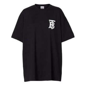 Burberry (WMNS) Burberry Monogram Motif Cotton Oversized in Black 80174721