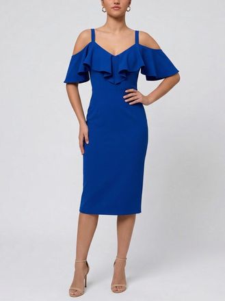 Rachel Roy Marcella Off the Shoulder Ruffle Midi Dress