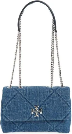 Tory Burch Small Kira Quilted Denim Crossbody Bag in Blue at Nordstrom