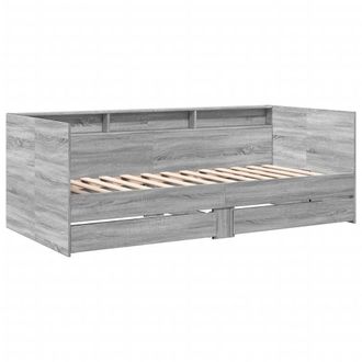 Berkfield Home Versatile Daybed w/Drawers Frame Grey Sonoma 75x190 cm Small Single