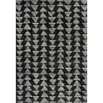 Jonathan Y Designs Aisha Moroccan Triangle Geometric Area Rug in Black/cream at Nordstrom, Size 4Ft 0In X 6Ft 0In