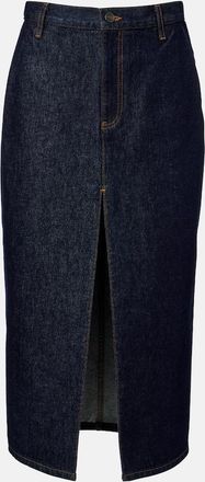 Khaite Anden denim midi skirt
