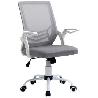 Carter's Vinsetto Mesh Swivel Office Chair for Home with Lumbar Back Support - Adjustable Height - Flip-Up Arm - Grey - CARTER | TJ Hughes
