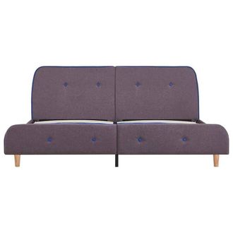 Berkfield Home Elegant Bed Frame Taupe Fabric 150x200 cm King Size