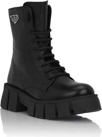 Philipp Plein Army Boots Triangle Logo Women in Black at Nordstrom, Size 36