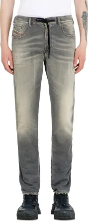 Diesel Slim Regular Waist 2062 D-Strukt Joggjeans, Light grey, Zip fly