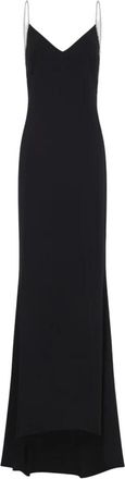 Tom Ford Crystal Chain Embroidered Satin Evening Dress - female - Tom Ford - Gowns - Black - S - Dresses