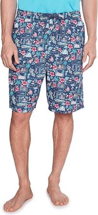 Tommy Bahama Cotton Woven Printed Jam Shorts Mens Jumpsuit & Rompers One Piece Navy Cocktails : 2XL (44-46 Waist)