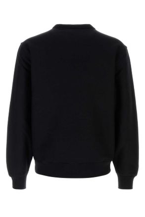 Burberry Mens Black Cotton Blend Sweatshirt Coal Exterior: Polyester Felpe