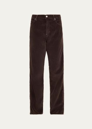 Guest In Residence Weekender Mid-Rise Straight-Leg Corduroy Jeans