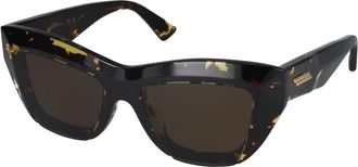 Bottega Veneta Stijlvolle Zonnebril - Dames - Zonnebrillen - Bruin - 52 MM - Accessoires