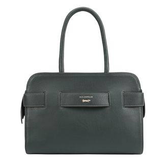 Paul Costelloe Womens Colima Leather Shoulder Bag - Green - One Size
