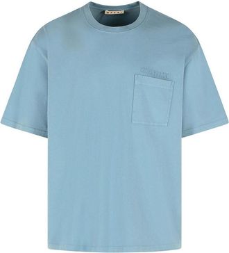 Marni Light Blue Cotton T-Shirt