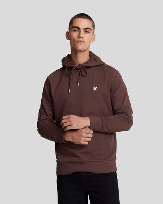 Lyle & Scott Diagonal Weave French Terry Hoodie - Rubber Rood