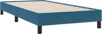 vidaXL Estructura De Cama Sin Colch&oacute;n Terciopelo Azul Oscuro 90x220 Cm Vidaxl