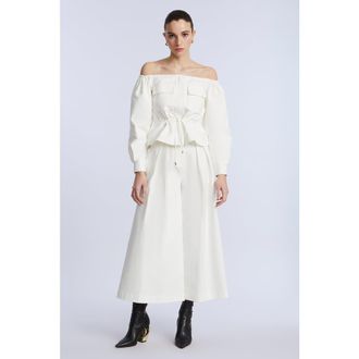 BCBGeneration Pleated Front Crop Pant in Jasmine at Nordstrom, Size 14