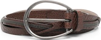 Brunello Cucinelli twisted leather belt - women - Calf Leather - L - Brown