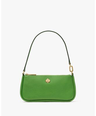 Kate Spade New York Womens Kayla Pebbled Leather Convertible Wristlet - Lime Green - One Size