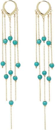 Petit Moments Copacabana Imitation Pearl Drop Earrings in Gold/Turquoise at Nordstrom