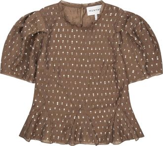 Munthe Blouse - Dames - Blouses - Bruin - L - Overhemden