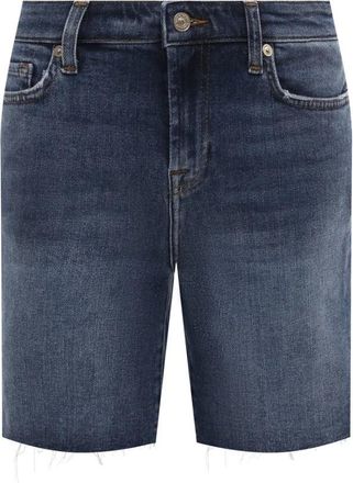 7 For All Mankind Denim Shorts - Dames - Denim shorts - Blauw - W27 - Denim - Korte Broeken