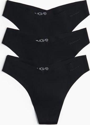 H&M 3-pack Sports Thong Briefs With Drymove in Black at Nordstrom, Size X-Large
