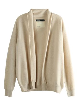 Frenckenberger Hamza shawl-collar cardigan - women - Cashmere - M - Neutrals