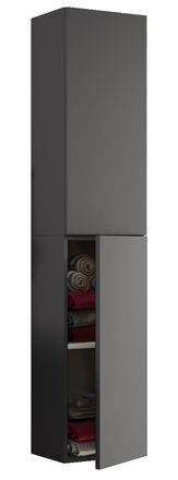 ebuy24 Gabinete De Ba&ntilde;o De Madera Vcm Muebles De Ba&ntilde;o Estante De Pared Ba&ntilde;o Gabinete De Ba&ntilde;o Gabinete Alto Dimensiones Aprox. Al. 150 X An. 33 X T. 22 Cm - L