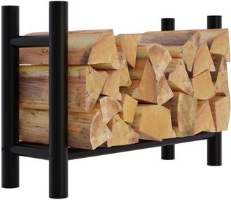 Clp Clp - Le&ntilde;ero Medya De Metal Negro Redonda 30x80x60 Cm