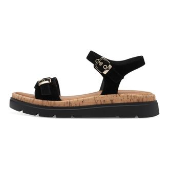 Tamaris Schoenen, Dames, Zwart, 40 EU, Leer, Dames Sandalen