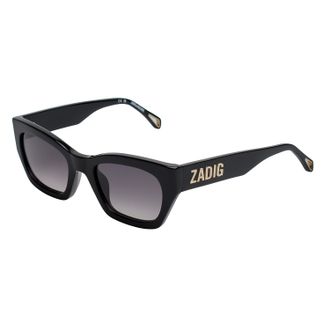 Zadig&Voltaire Womens Rectangular Sunglasses SZV371 Women - Black - One Size