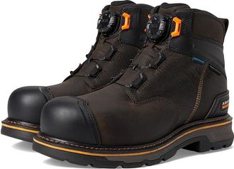 Ariat Stump Jumper 6 BOA Waterproof Composite Toe Work Boots Cowboy Boots Iron Coffee : 10.5 D - Medium, Leather/Rubber