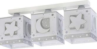 Dalber Lampadario Plafoneria a 3 faretti Luna Grigio