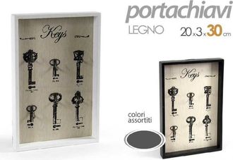 Trade Shop Trade Shop - Llavero De Pared Colgador Madera Llaves 20x3x30 Cm Varios Colores 813474
