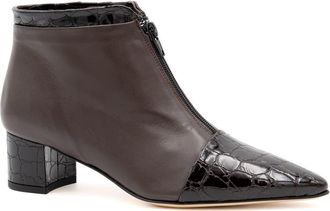Amalfi By Rangoni Petronio Pointed Cap Toe Bootie in Dk Brown Parma Moro Caretta at Nordstrom, Size 8.5