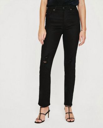 AG - Adriano Goldschmied Alexxis Slim Git Jeans In Blackboard