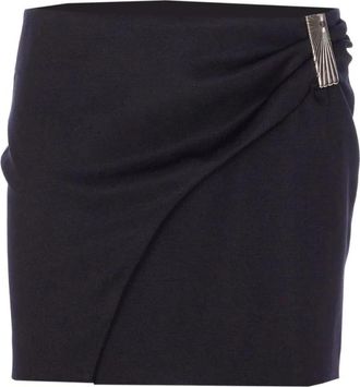 The Attico Minirok - Dames - Korte rokken - Zwart - S - Wol - Rokken
