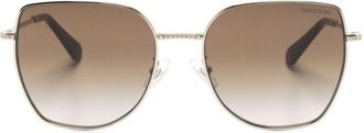 Swarovski oversize-frame sunglasses - women - Metal - 59 - Gold