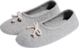 Generic Women Ballet Flats Pumps House Slippers Anti Comfy Warm Ballet Slipper Spring Summer Fall Bag with Soft Soled Slippers Tied with Bow Thin Comfortable 